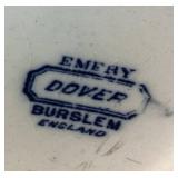Blue Collection: 12'H Dover Emery Burslem Pottery - Made in England and 12'H Ceramic Decorative Watering Can - Sudi's Garden, Made in Portugal