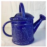Blue Collection: 12'H Dover Emery Burslem Pottery - Made in England and 12'H Ceramic Decorative Watering Can - Sudi's Garden, Made in Portugal