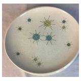 8 Vintage Franciscan 10.75' Atomic Starburst Dinner Plates & 2 Pink-A-Dilly Franciscan Whitestone Wear 8' Serving Bowls
