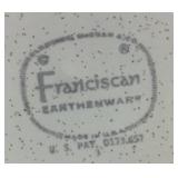 8 Vintage Franciscan 10.75' Atomic Starburst Dinner Plates & 2 Pink-A-Dilly Franciscan Whitestone Wear 8' Serving Bowls