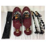 Red Tubbs Quest 29' Snowshoes with Cascade Mountain Tech Trekking Poles