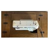 Elna Air Electronic SU Sewing Machine in Cabinet with Elna Accessory Kit