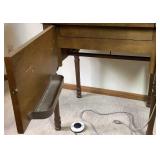 Elna Air Electronic SU Sewing Machine in Cabinet with Elna Accessory Kit