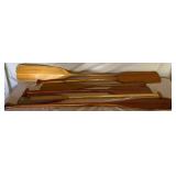 Six Vintage Wooden Paddles