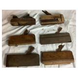 Antique Woodworking Tools in Wooden Tool Box