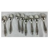 Vintage 1847 Rogers Bros. Silver Plated Flatware - Heritage Design with 'A' Monogram  - Service for 8 , missing one teaspoon
