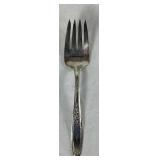 Vintage 1847 Rogers Bros. Silver Plated Flatware - Heritage Design with 'A' Monogram  - Service for 8 , missing one teaspoon
