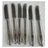Vintage 1847 Rogers Bros. Silver Plated Flatware - Heritage Design with 'A' Monogram  - Service for 8 , missing one teaspoon