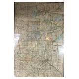 Railroad Enthusiast Collection - Includes: 31' x 48'  1930 Framed Railroad Commissioners' Map of Minnesota, 3 Framed Photo Prints, and  3 Unframed Prints( 2 -Donald Esse,1- B.Nieminen - signed and num