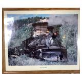 Railroad Enthusiast Collection - Includes: 31' x 48'  1930 Framed Railroad Commissioners' Map of Minnesota, 3 Framed Photo Prints, and  3 Unframed Prints( 2 -Donald Esse,1- B.Nieminen - signed and num