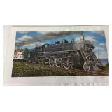 Railroad Enthusiast Collection - Includes: 31' x 48'  1930 Framed Railroad Commissioners' Map of Minnesota, 3 Framed Photo Prints, and  3 Unframed Prints( 2 -Donald Esse,1- B.Nieminen - signed and num