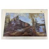 Railroad Enthusiast Collection - Includes: 31' x 48'  1930 Framed Railroad Commissioners' Map of Minnesota, 3 Framed Photo Prints, and  3 Unframed Prints( 2 -Donald Esse,1- B.Nieminen - signed and num