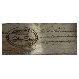 Three Antique E.C. Atkins Handsaws, 1 Disston Antique Saw, 1 Vintage 27' Disston Saw in Miter Box