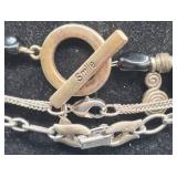 Silver Tone Necklace, Bracelet and Pins Bundle