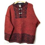 Dale of Norway Red & Black Wool Pullover Sweater - Size XL