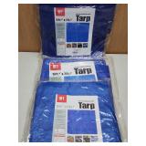 (3) Blue 5' x 7' Tarps