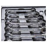 Set of Standard/Metric Ratchet Open-Box End Wrenches