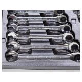Set of Standard/Metric Ratchet Open-Box End Wrenches