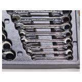 Set of Standard/Metric Ratchet Open-Box End Wrenches