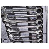 Set of Standard/Metric Ratchet Open-Box End Wrenches