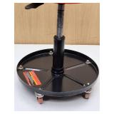 Adjustable Height Rolling Shop Stool