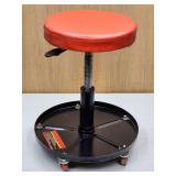 Adjustable Height Rolling Shop Stool