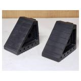 (2) Small Black Trailer Chocks