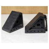 (2) Small Black Trailer Chocks