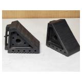 (2) Small Black Trailer Chocks
