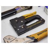 (2) Hammer Staplers and Staple Gun with Staples