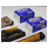 (2) Hammer Staplers and Staple Gun with Staples