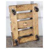 Handmade Rolling Wooden Platform