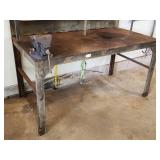 Welding Workstation with Mounted Vise and Welding Clamps