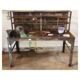 Welding Workstation with Mounted Vise and Welding Clamps
