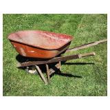 Sturdy Orange Wheelbarrow
