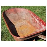 Sturdy Orange Wheelbarrow