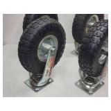 (4) 10' Pneumatic Swivel Casters