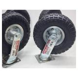 (4) 10' Pneumatic Swivel Casters
