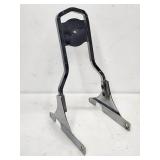 Harley-Davidson Chrome Sissy Bar Backrest with Set of Chrome Passenger Floorboard Covers