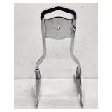 Harley-Davidson Chrome Sissy Bar Backrest with Set of Chrome Passenger Floorboard Covers