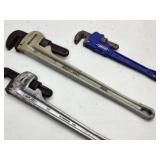 (3) Assorted Sizes Plumbers Wrenches