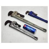 (3) Assorted Sizes Plumbers Wrenches