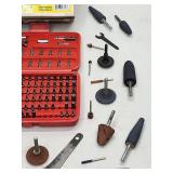 Large Assortment of Air Tool Grinding/Polishing Accessories with Drill Accessories Kit