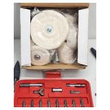 Large Assortment of Air Tool Grinding/Polishing Accessories with Drill Accessories Kit