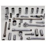 Large Assortment of 3/8' Standard Ratchet and Sockets