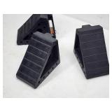 (3) Small Black Trailer Chocks