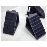 (3) Small Black Trailer Chocks