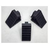 (3) Small Black Trailer Chocks