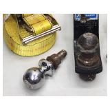 (2) Heavy Duty Cargo Straps with Tow Hitch and Balls