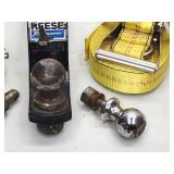 (2) Heavy Duty Cargo Straps with Tow Hitch and Balls